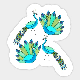 Peacocks are beautiful Sticker